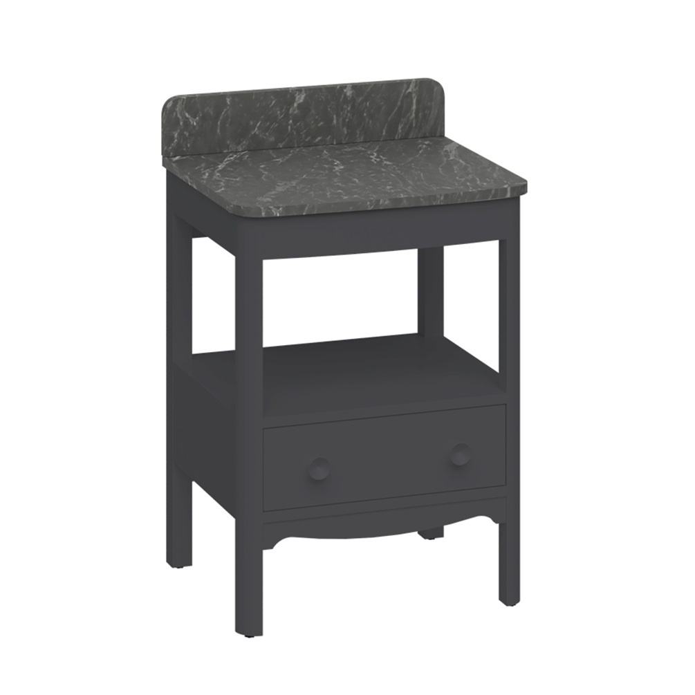 Product cut out image of Burlington Guild 620 Ashbee Grey Furniture Unit and Marquina Worktop GU6500DAG_FS GU620TMQ